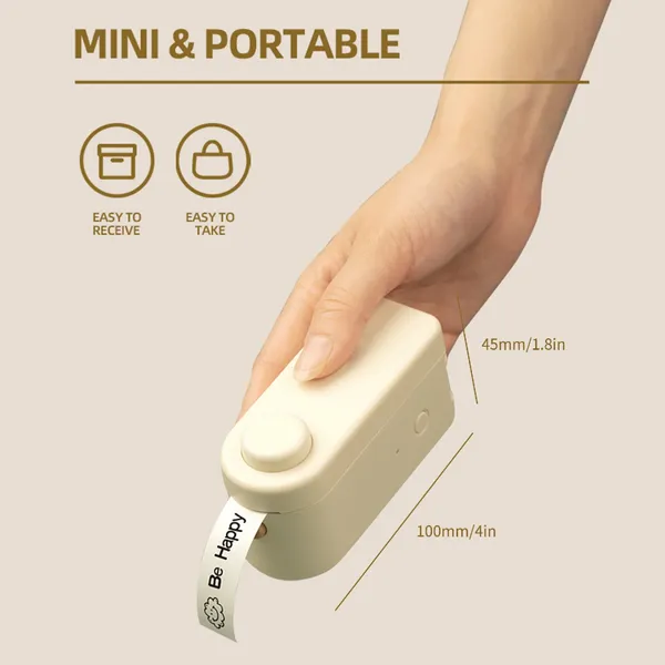 Fabricante de etiquetas portátil mini impressora de bolso máquina de impressão térmica sem fio conexão bt adesivo diy sem tinta