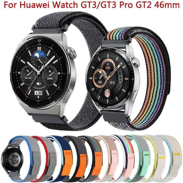 Uhrenarmbänder 22 mm Ersatz-Nylonarmband für Huawei 4 Pro/GT 3 SE GT2 46 mm Smartwatch GT3 Pro Armband Armband Gürtel