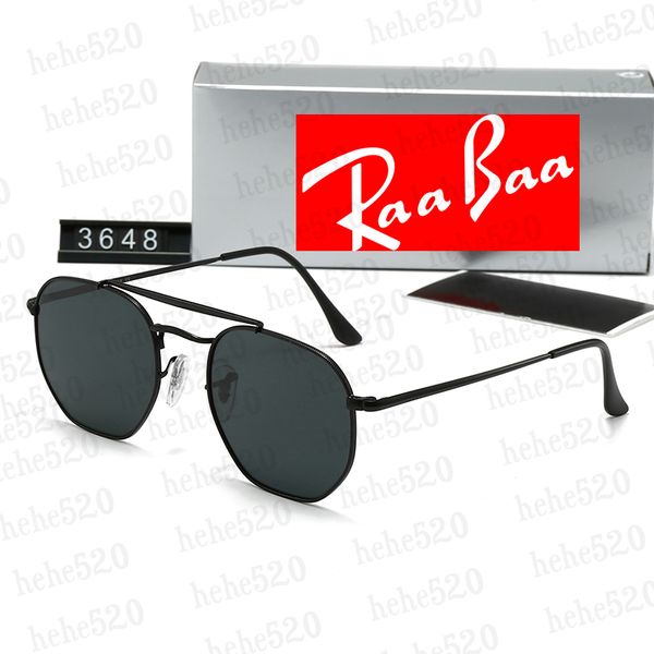 Óculos de sol clássicos RAY 3648 Designer RB Óculos de sol femininos com armação de metal poligonal óculos de sol masculinos