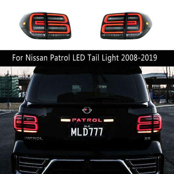 Автомобильные аксессуары, задний фонарь в сборе, стример, индикатор указателя поворота для Nissan Patrol, светодиодный задний фонарь 08-19, задний фонарь, тормозные ходовые огни