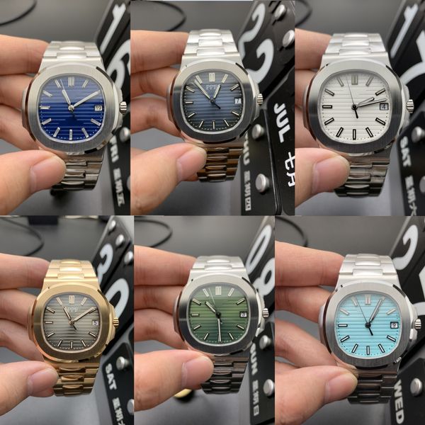 Relógio masculino de luxo relógios de grife 40mm de alta qualidade vidro safira à prova d'água 904l mostrador azul relógios de ouro rosa relógios esportivos suíços com caixa