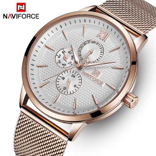 NAVIFORCE Top Marke Luxus Uhren Männer Edelstahl Ultra Dünne Uhren Männliche Datum Quarzuhr Sport Uhr Relogio Masculino2621