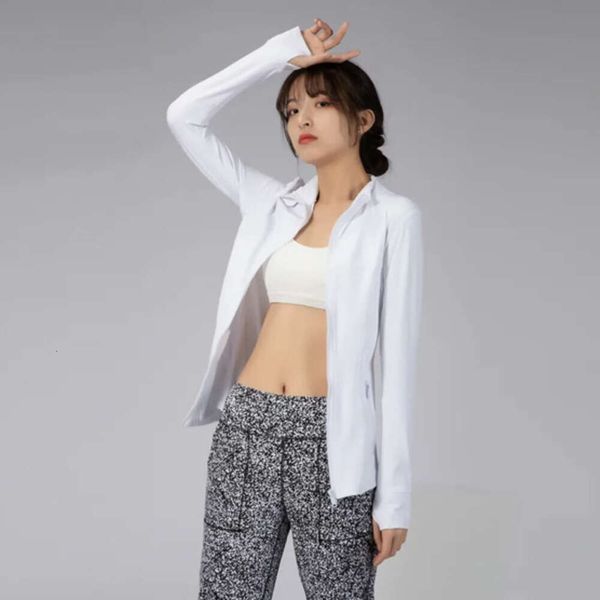 lululemenI Damen Athletic Sport Shirts Fit Langarm Fiess Mantel Yoga Tops mit Daumenlöchern Gym Jacke Workout Sweatshirts 2024