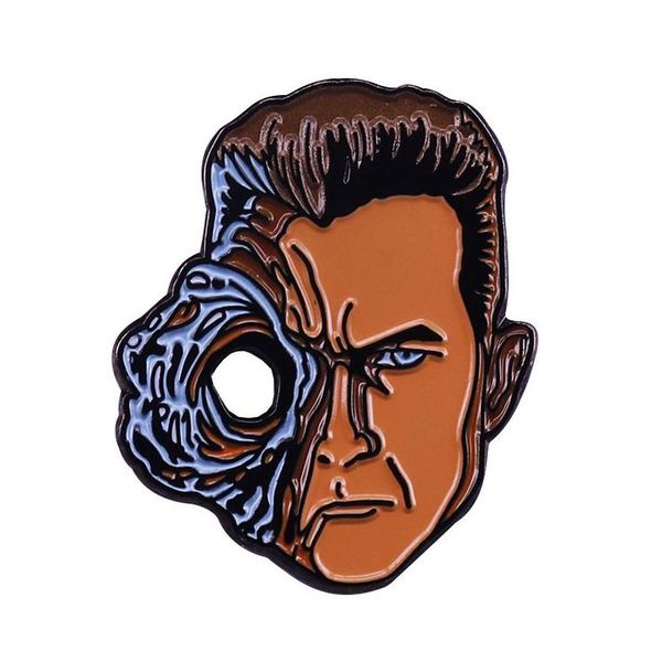 Acessórios dos desenhos animados Terminator Arnold Schwarzeer Broche e esmalte Pins Homens Mulheres Moda Jóias Presentes Filme Novel Lapela Emblemas Dro Dhs3E