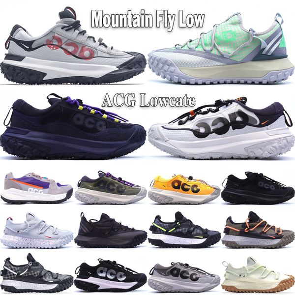ACG Mountain Fly 2 Low Trail Running Shoes ACG Designers Low Wolf Sea Wolf Gray Bright Hazel Rush USA Men Outdoor Men tênis Tamanho 36-46