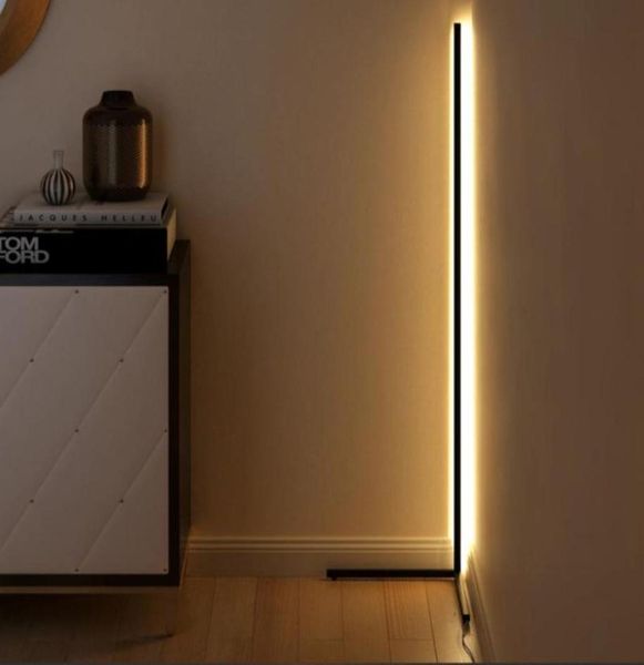 Lâmpadas de assoalho Nordic LED lâmpada moderna simples quente branco canto haste luz para sala de estar quarto interior atmosfera em pé indoorf5555828