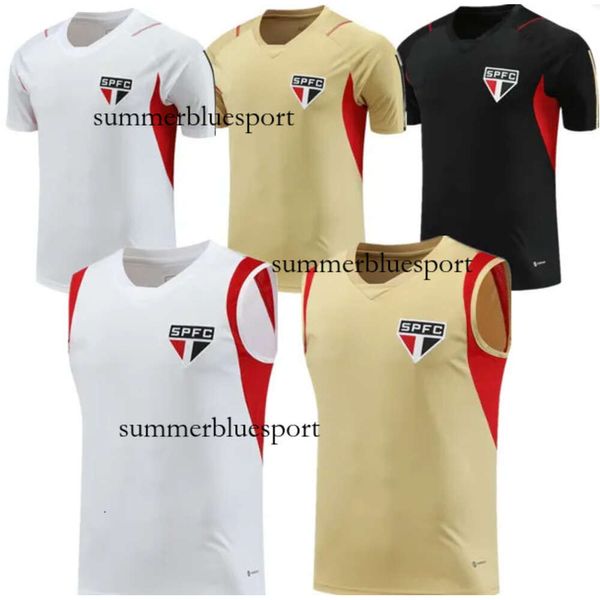 23/24 Sao Paulo Weste Fußballtrikots PABLO DANES LUCIANO Hemd LUAN IGOR GOMES BRENNER 2023 2024 Hemd Trainingshemden Fußballuniform Sleeveles Kit 888