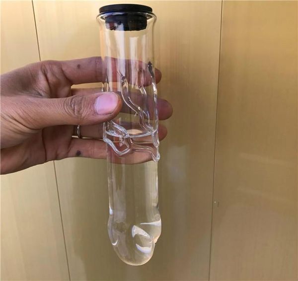 Dildo di vetro cavo Aggiungi acqua ghiacciata Pyrex Plug anale Butt plug Pene falso Ano Bacchetta da massaggio Giocattoli adulti del sesso per coppie Donne gay9043664