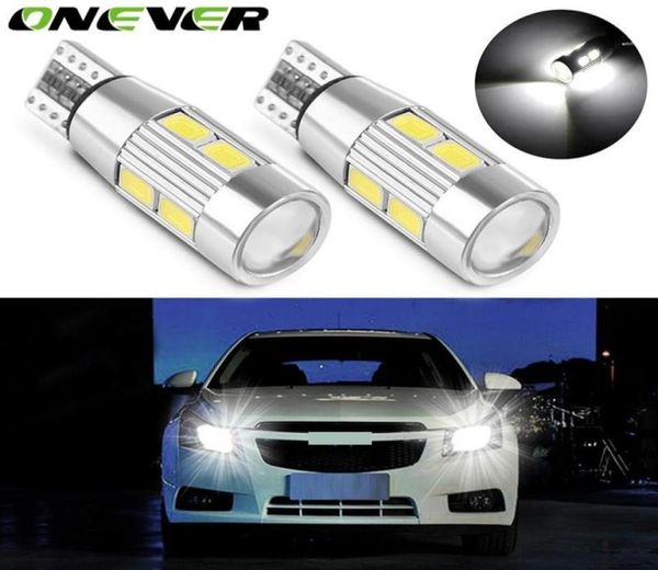 2 pezzi T10 W5W Canbus nessun errore 10 SMD 5630 LED lampadina a cuneo LED ad alta potenza parcheggio fendinebbia luce di ingombro automatica 12V9080525