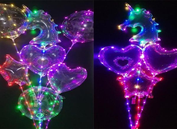 Forma di unicorno LED Palla bobo Palloncino luminoso 3 m Luci della stringa Palline scintillanti Palloncini Natale Decorazioni per feste di matrimonio Regali Albero C13177803