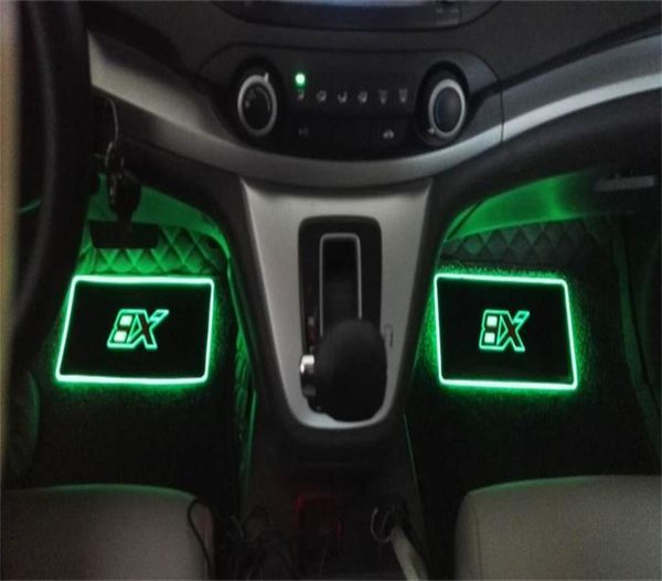 4 pz Interni Auto Lampada Atmosfera Tappetini LED Lampada Decorativa APP controllo Colorato lampeggiante Luce RGB Con Telecomando5838704