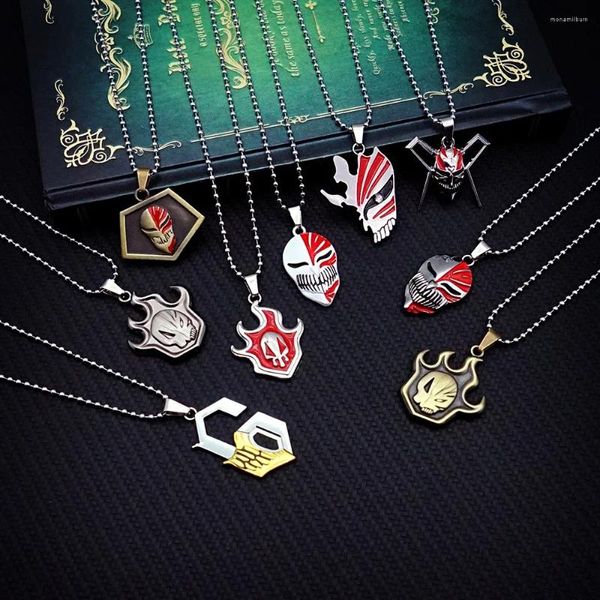 Colares Pingente Bleach Colar Para Mulheres Homens Kurosaki Ichigo Metal Anime Jóias Correntes Gargantilha Collares Charme