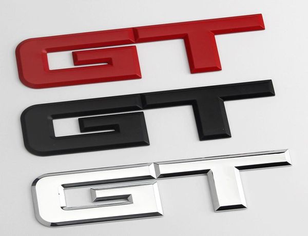 Yüksek kaliteli 3D metal otomobil arka taraflar Fender Bagaj Çıkartmaları GT Logo Emblems Rozet Çıkartması Ford Mustang Ecobost 50 L V8 GT8516032