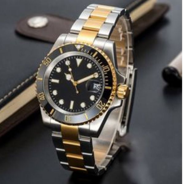 relógios para homens relógio de resistência mecânica automática 40mm aço inoxidável fivela dobrável resistente à água relógios de pulso safira relógio luminoso montre de luxe