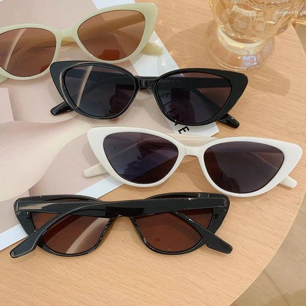 Sonnenbrille Retro Marke Designer Cat Eye Mode frauen Casual Sonnenschirm Sonnenbrille Frauen Straße PO Brillen UV400