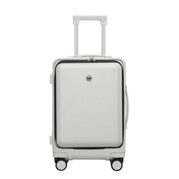 Bagagli di design Imbarco Rolling Lage valigia valigia Valigie Bagaglio a mano con ruote Apertura frontale Rolling Password Borsa da viaggio Valigia USB di moda