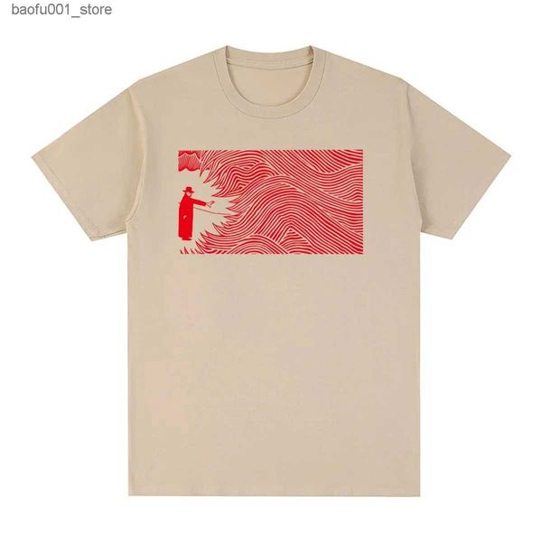 Erkek Tişörtleri Radiohead Thom Yorke Vintage T-Shirt Müzik Rock Band Pamuk Erkek Tişört Yeni Tee Tshirt Kadın Üstleri Q240220