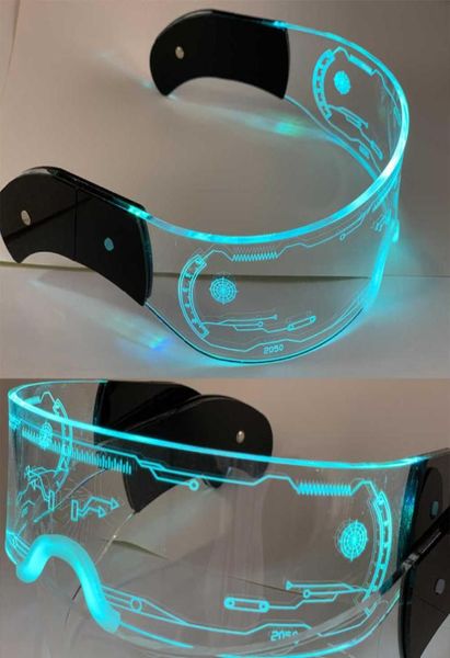 Óculos iluminados com led, óculos luminosos sem fio com lentes escuras que brilham, óculos de sol para festa, bar, clube, ktv disco4984079