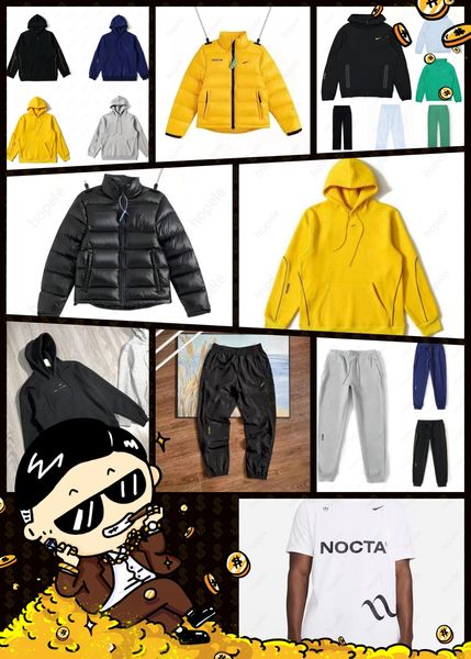 Mens Sports Nocta Trailsuit Tasarımcı Hoodie Pantolon Set İki Parça Takımlı Erkek Kadın Nocta Tech Polar Kapşonlu Sweater Pantolonlar Palet Takım Takım Dipleri Joggers WL2