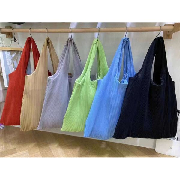 Yakhe nova sacola dobrada grande capacidade casual edição coreana instagram bolsa de compras um ombro bolsa versão correta alta qualidade