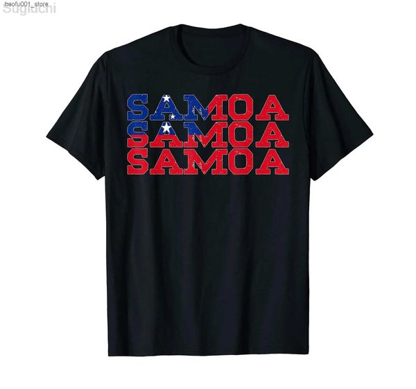 Homens camisetas Samoa Samoan Flag Orgulhoso Raízes T-shirt para Homens Mulheres Unisex Camiseta Tops 100% Algodão Tees Q240220