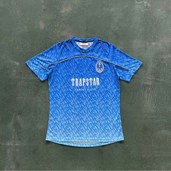 Camiseta de futebol masculina designer jersey trapstar verão agasalho respirável design de movimento moda 2024