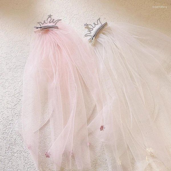 Saç Aksesuarları 10 PCS Moda Rhinestone Tiaras Saçkoplar Glitter Crown Çiçek Tül Klipler Prenses Heavare Butik