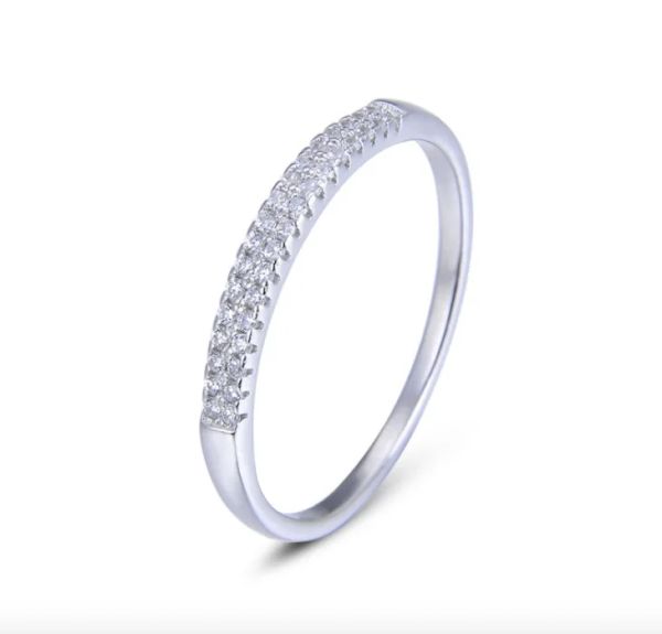 Anelli SVR1 Anelli in argento per donna Anello classico in argento con zirconi cubici, gioielli da donna