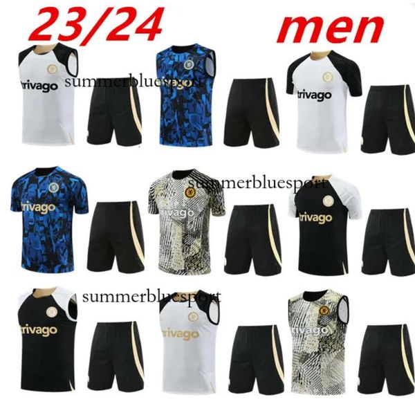 Novo 23 24 STERLING NKUNKU CFC Futebol Jerseys de manga curta Terno KANTE Enzo Jackson MUDRY MADUEKE JAMES B.BADIASHILE POLO Colete Camisa de treinamento Camisas de futebol Homens