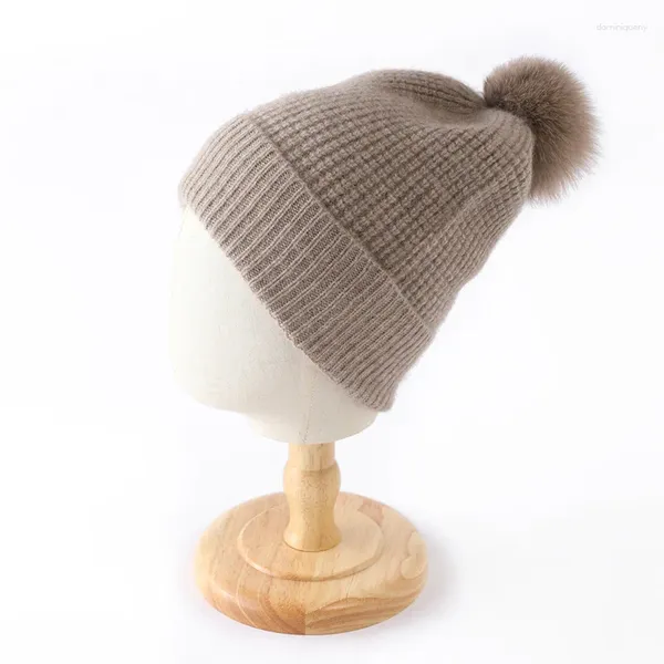 Berets Kaschmir Gestrickte Hut Verdickt Herbst Und Winter Wolle Ball Warme Kalte Jungen Mädchen Hüte Caps Männer Tuque