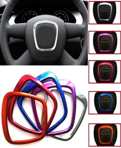 Per gli accessori Q5 Auto decora il volante Logo Emblemi Anello adesivo 3D per A3 A4 A5 Q3 Q5 Q7 accessori interni2863918