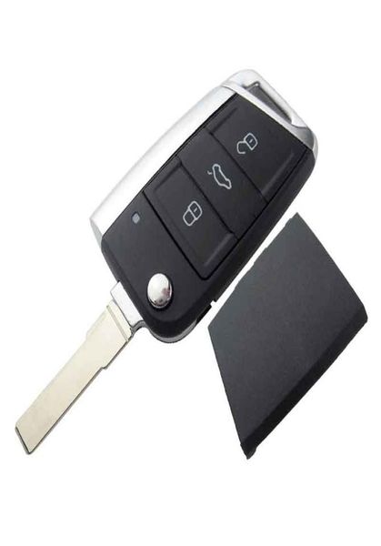 Tasten Geändert Folding Flip Remote Auto Schlüssel Abdeckung Fall Fob Shell für VW Golf 7 GTI MK7 Skoda Octavia A7 sitz Kein Logo1945525