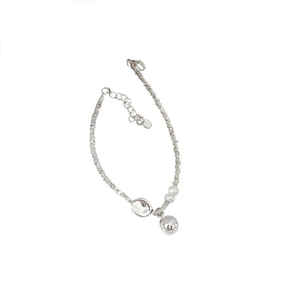 Braccialetti Piccolo braccialetto di perle in argento Campana in argento sterling 925 da donna Nuovo braccialetto di design piccolo INS Gioielli di fascia alta