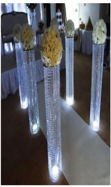 Pilares de cristal para corredor de casamento, suporte para passarela de casamento, peça central para festa, natal, decoração de casamento, suporte de flores, decoração5114714
