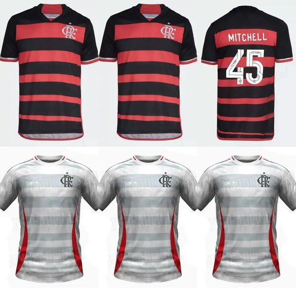 24 25 Flamengo maglie da calcio 2024 2025 PEDRO DIEGO GERSON GABI LORRAN PULGAR maglie da calcio da uomo set bambini kit da donna camisa de futebol