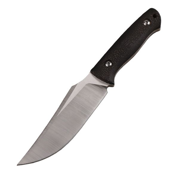 A2259 Faca reta de alta qualidade D2 Lâmina de ponto reto de cetim Full Tang Micarta Handle Outdoor Camping Caça Pesca Facas de lâmina fixa com Kydex