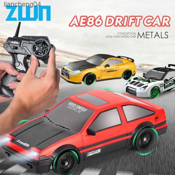 Elektrisches/RC-Auto, 2,4 G RC-Auto mit LED-Licht, Allrad-Fernbedienung, Drift-Autos, professionelles Rennspielzeug, GTR-Modell AE86 für Kinder, Weihnachtsgeschenke