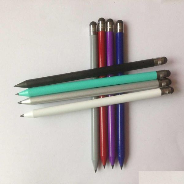 Stylus Pens Yüksek kaliteli kapasitif dirençli kalem dokunmatik sn kalem PC Telefon 7 Renkler Dalgalanan Bilgisayarlar Ağ Tablet Acce OTOZQ