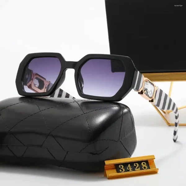 Sonnenbrille Mode Diamant Quadrat Frauen Marke Designer Einzigartige Übergroße Sonnenbrille Für Trendige Breite Beine Shades UV400