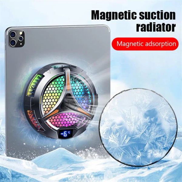 Fãs X42 RGB Telefone Magnético Cooler Grande Ventilador de Refrigeração Tec com Alumínio Laptop Tablets Stand Cooler para IPad Steam Deck Macbook