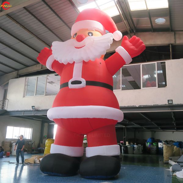 10 mh all'ingrosso (33 piedi) con velivolo gratuitamente attività all'aperto gonfiabile Babbo Natale natalizio gonfiabile per la decorazione