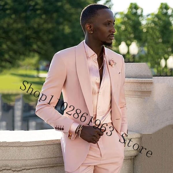 Abiti 2023 Nuovo Arrivo Abiti Da Sposa Per Uomo Slim Fit Scialle Risvolto 2 Pezzi Migliori Uomini Sposo Indossare Smoking Giacca Sportiva Pantaloni Costume Homme