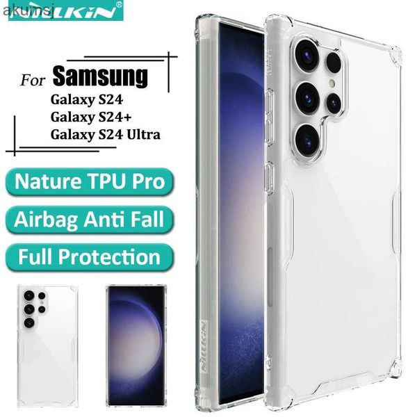 Casos de telefone celular Nillkin TPU Case para Galaxy S24 Ultra / S24 + / S24 TPU + PC Anti-Drop Capa à prova de choque com cantos YQ240221