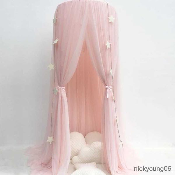 Zanzariera per culla, zanzariera, tenda sospesa, decorazione a stella, lettino per lettino, baldacchino, tende in tulle per camera da letto, tenda da gioco per bambini, cameretta dei bambini