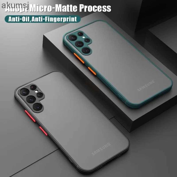 Handyhüllen Acryl Stoßfest Matte Klare Hülle Abdeckung für Samsung S22 S24 S23 Ultra Plus S20 FE A73 A13 A32 A52 A72 A33 A53 A52S 5G A51 Hülle YQ240221