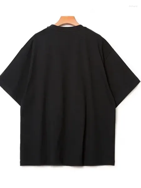 Camiseta feminina branca ou preta, camiseta solta com estampa de bolinhas, manga curta, gola redonda, verão 2024, camiseta casual feminina