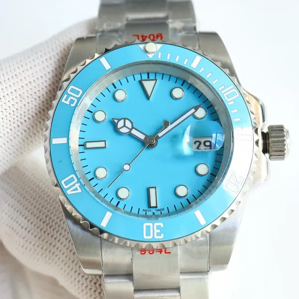 Submariner M126610 Tiff any Blue AAA 3A Orologi di qualità 40mm Uomo Vetro zaffiro con scatola verde originale Movimento meccanico automatico Orologio Jason007 01