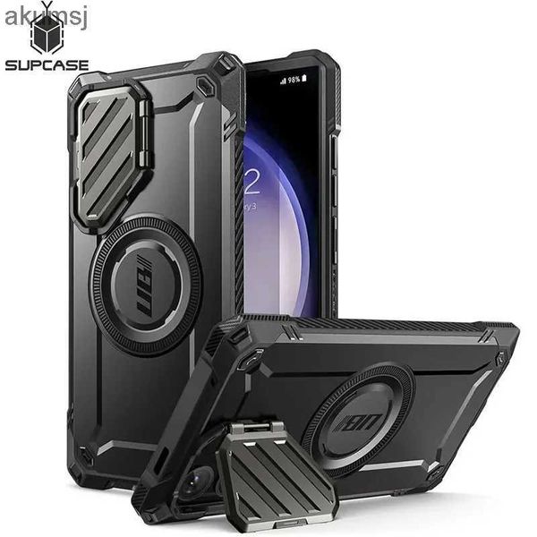 Handyhüllen SUPCASE für Samsung Galaxy S24 Ultra Hülle 6,8 Zoll 2024 UB Mag XT Ganzkörper-robuste Hülle mit Kameraabdeckung Integrierter Ständer YQ240221