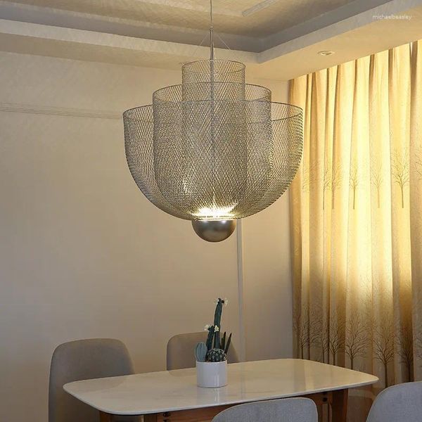 Kronleuchter Design Galvanisieren Goldgitter LED Deckenleuchter Wohnzimmer Esszimmer Dekor Tisch Küche Dimmbare Pendelleuchten Lüster Lampe