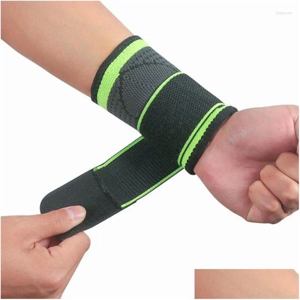 Suporte de pulso Esporte Guarda Artrite Brace Manga Luva Respirável Elástico Palma Mão Suporta Protetor Homens Mulheres Drop Delivery Sports Otw12